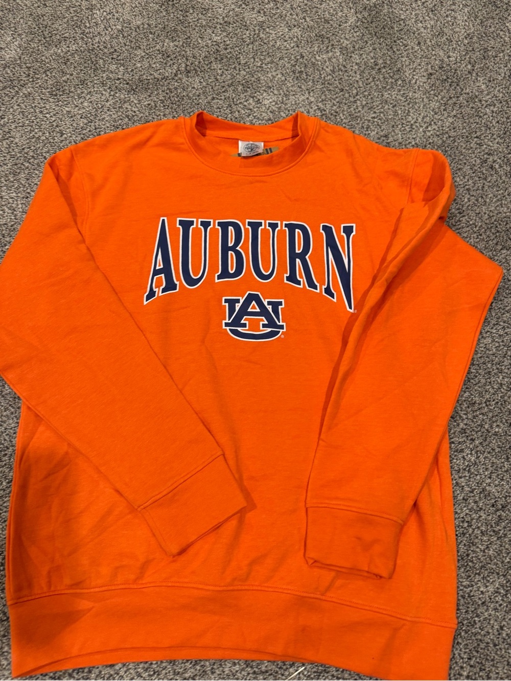 Rivalry Threads Orange Auburn Sweatshirt with Navy Logo
